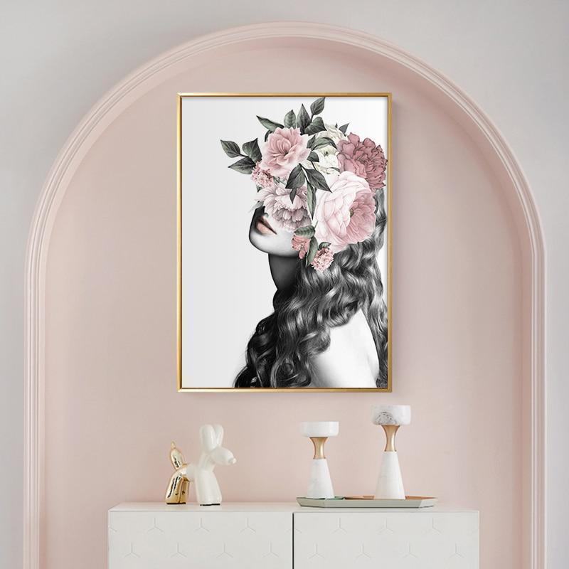 Abstract Peony with Lady - Nordic Side - 