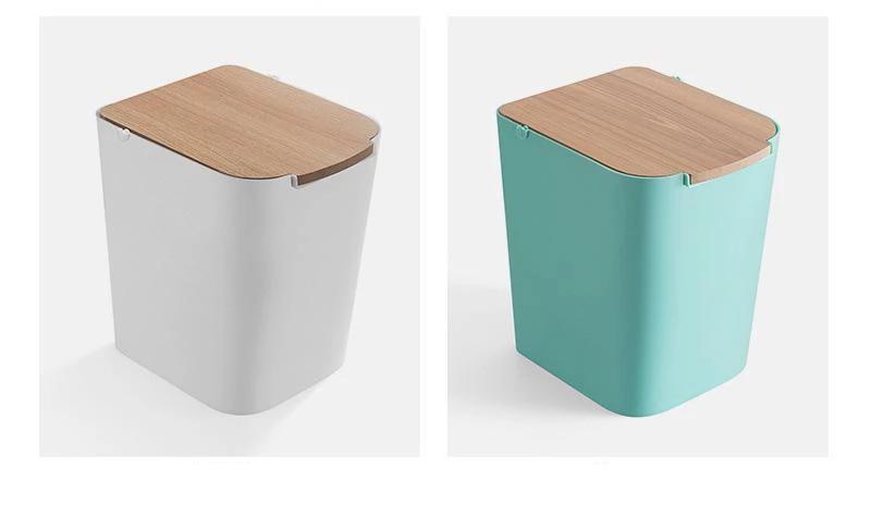 Modern Wooden Office Trash Can - Nordic Side - 09-27, modern-pieces