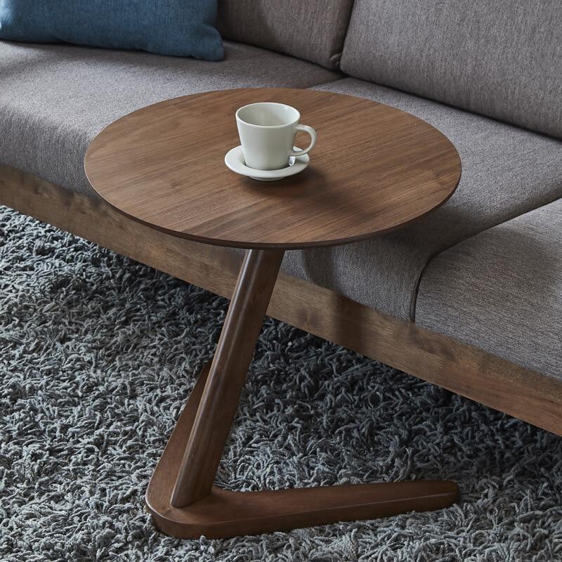 Claude - Vintage Wooden Round Coffee Table - Nordic Side - 02-01, modern-farmhouse, modern-furniture