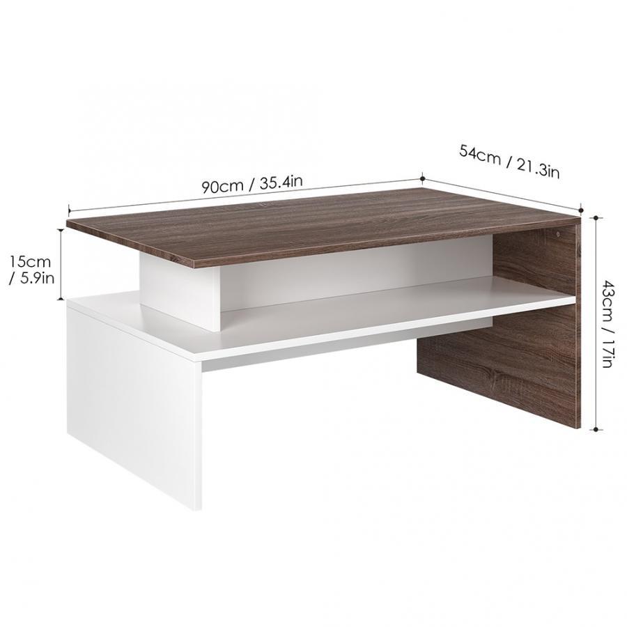 Nunito - Multi-Level Wood Finish Coffee Table - Nordic Side - 11-18, modern-farmhouse, modern-furniture