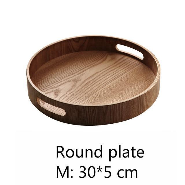 Wooden Round/Oval/rectangular Serving Tray - Nordic Side - 