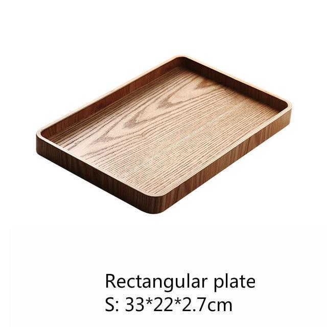 Wooden Round/Oval/rectangular Serving Tray - Nordic Side - 