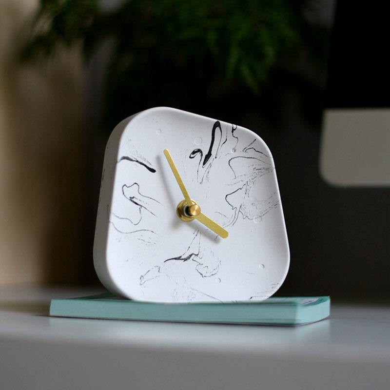 Nordic Cement Table Clock - Nordic Side - 