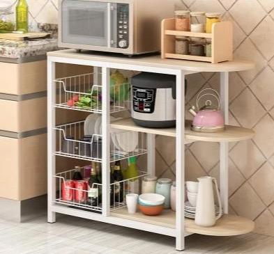 Kolton - Versatile Multilayered Storage Kitchen Shelf - Nordic Side - 01-28, modern-farmhouse
