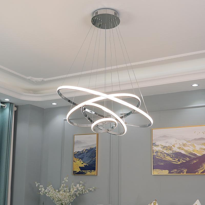 Silver Pendant Light with Circles - Nordic Side - 