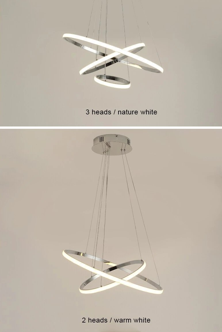 Silver Pendant Light with Circles - Nordic Side - 