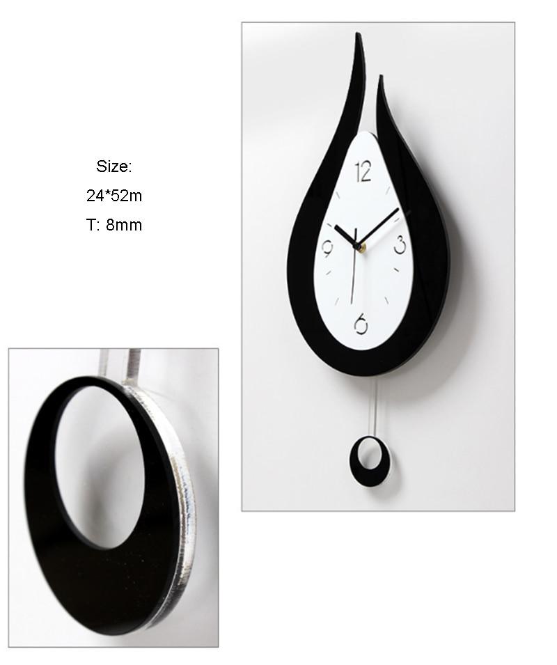 Lyon - Modern Nordic Water Droplet Design Wall Clock - Nordic Side - 02-12, modern-pieces