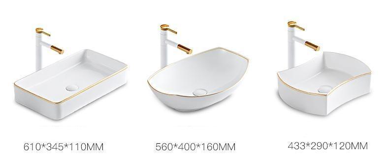 Deon - Ceramic Countertop Bathroom Sink with Pull Out Faucet - Nordic Side - 03-26
