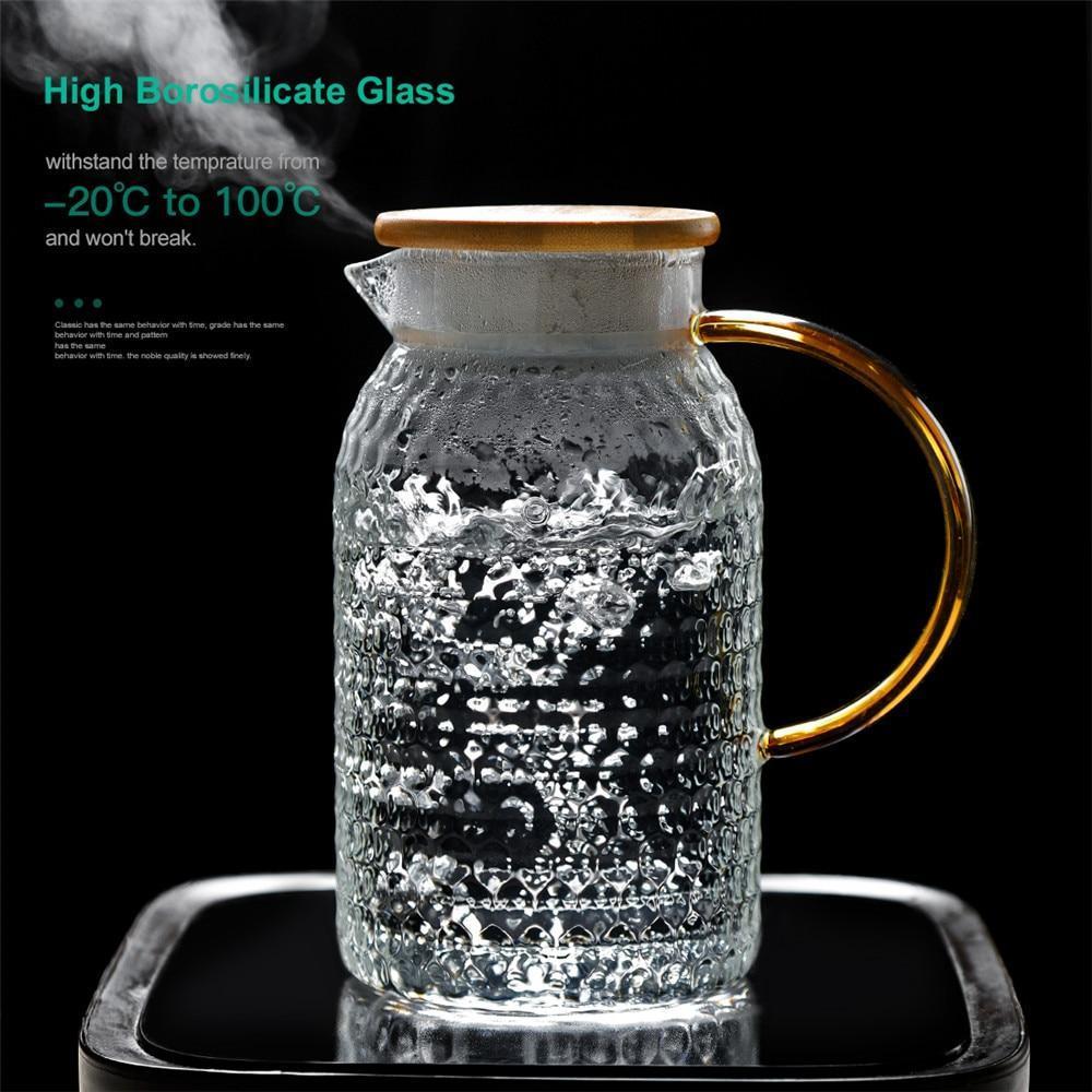 Pebble Glass Water Bottle & Water - Nordic Side - 