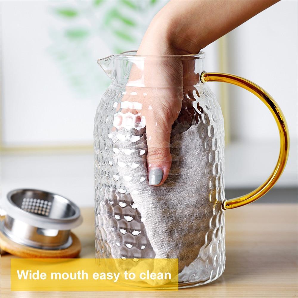 Pebble Glass Water Bottle & Water - Nordic Side - 