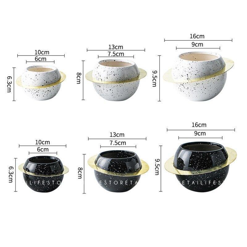 3Pcs Set Planet Ceramic Vase - Nordic Side - 