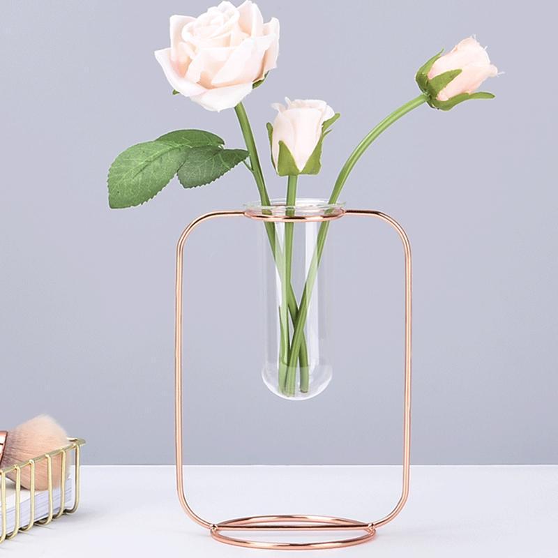 Gold Glass Iron Art Vase - Nordic Side - 