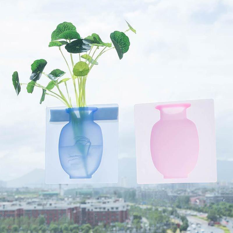 Silicone Transparent Wall Vase - Nordic Side - 