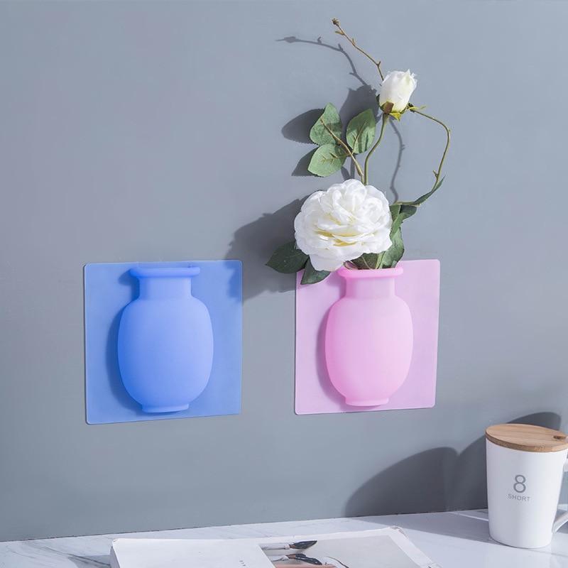 Silicone Transparent Wall Vase - Nordic Side - 