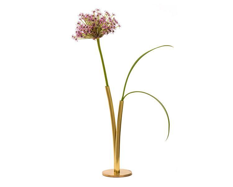 Nordic Style Golden Geometric Brass Vase - Nordic Side - 