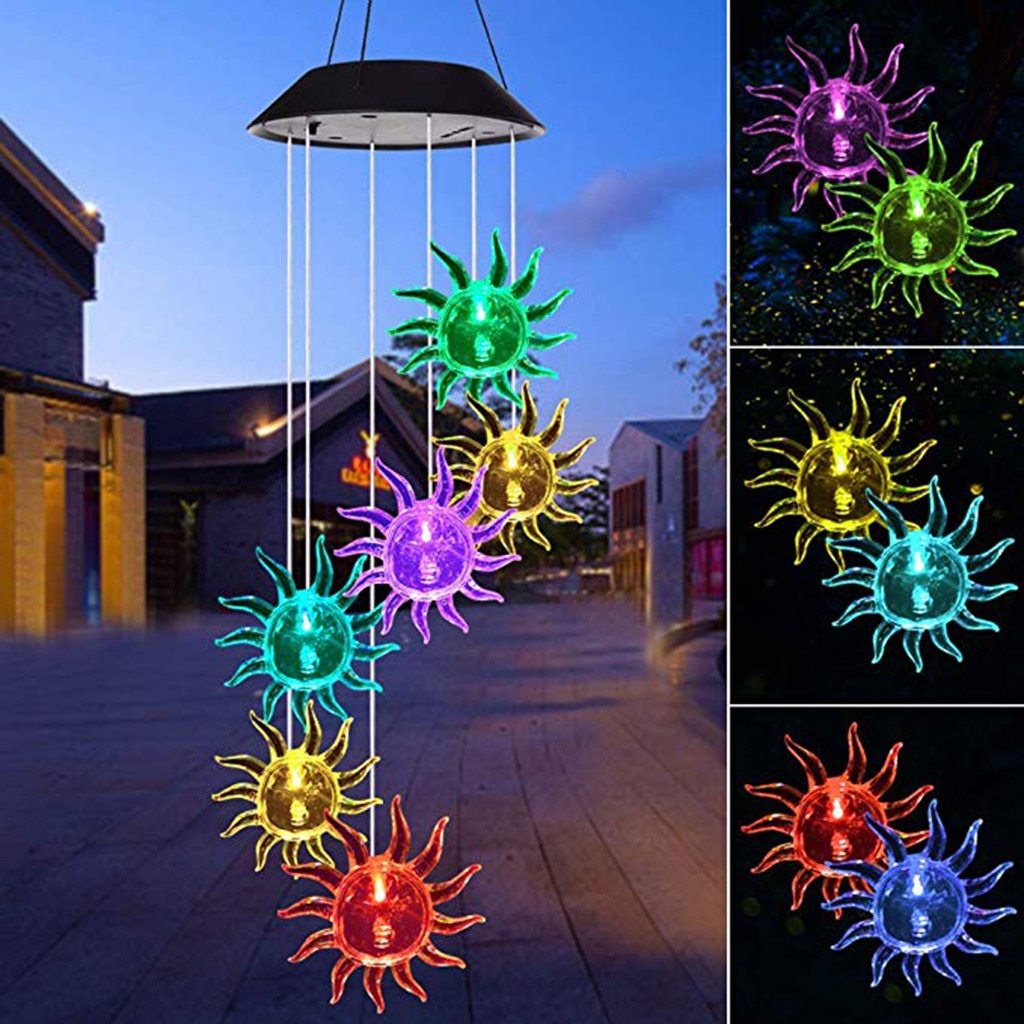 LED Solar Powered Wind Chime Lights - Nordic Side - 