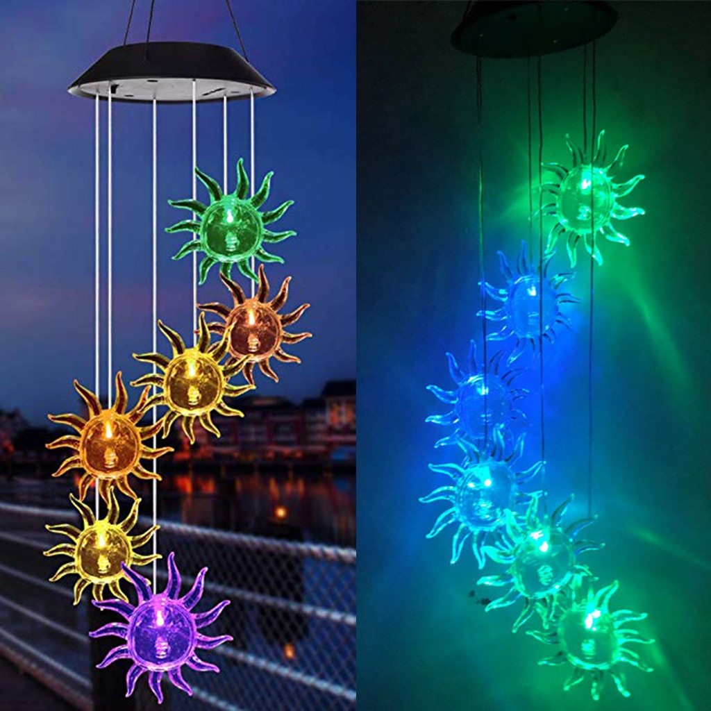 LED Solar Powered Wind Chime Lights - Nordic Side - 
