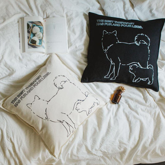 Puppy Printed Cushion Cover - Nordic Side - 