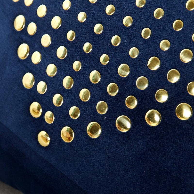 Velvet Cushion Cover with Rivets - Nordic Side - 