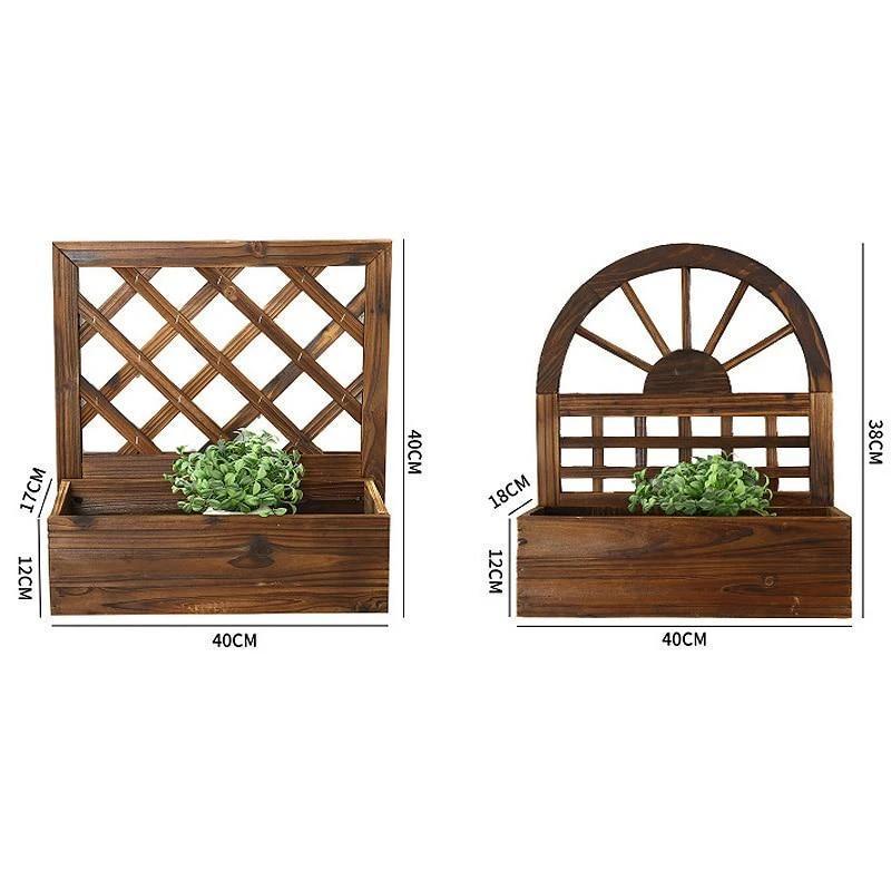 Vintage Wooden Outdoor Farmhouse Wall Planter - Nordic Side - 02-06, feed-cl1-planters, modern-farmhouse, modern-planter-collection