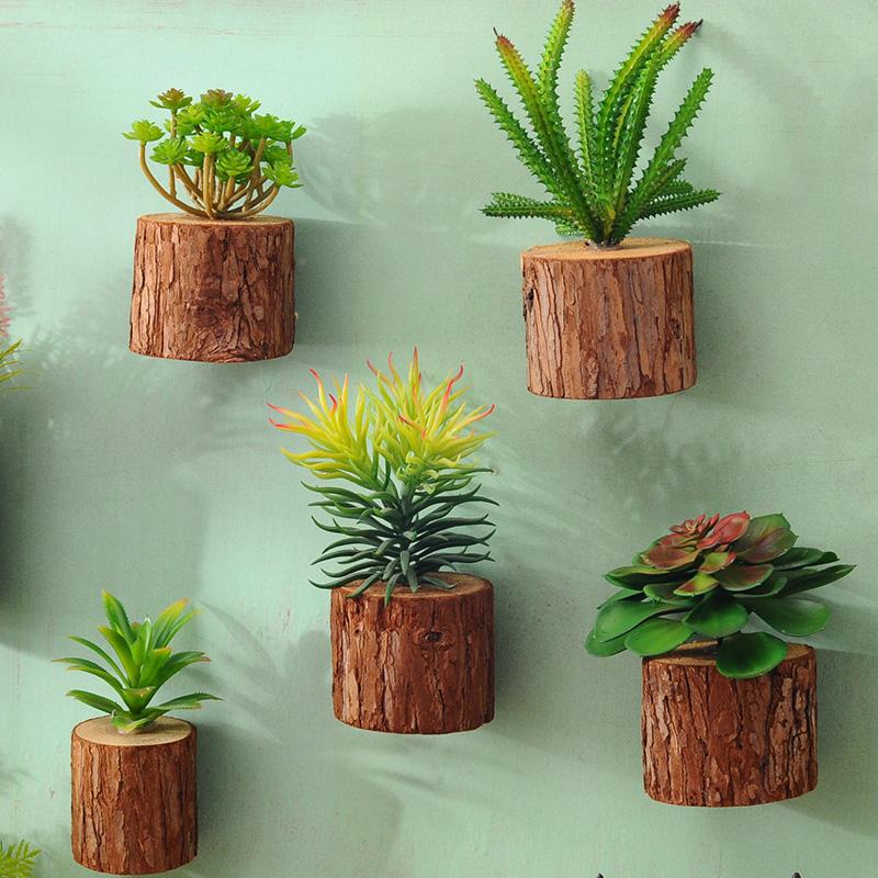 Woody - 3D Imitation Trunk Wall Planter - Nordic Side - 11-18, feed-cl1-planters, modern-farmhouse, modern-planter-collection