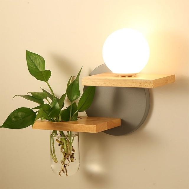 Lyla - LED Lamp Planter & Shelves Combo - Nordic Side - feed-cl1-lights-over-80-dollars, modern-lighting, modern-pieces