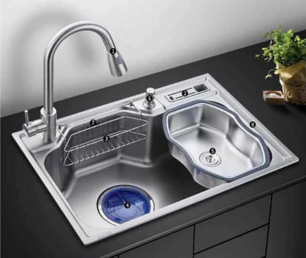 Oliva - Multi-Functional Single Basin Kitchen Sink