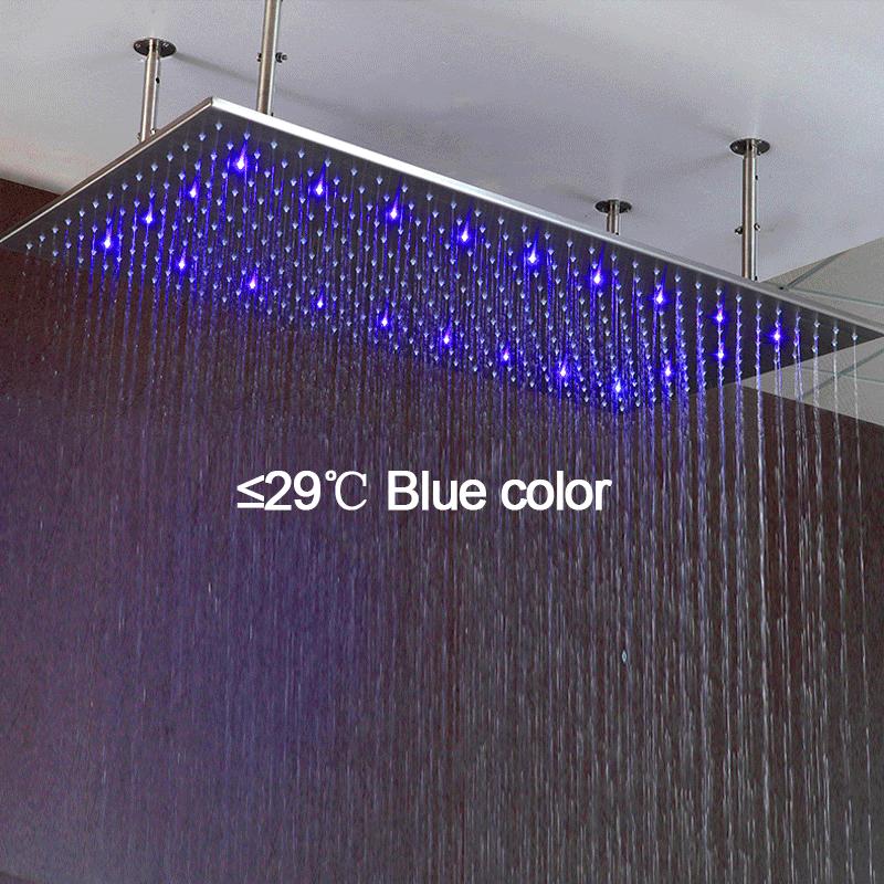 Massimo - Luxury LED Rainfall Ceiling Shower Head - Nordic Side - 01-23, modern-pieces