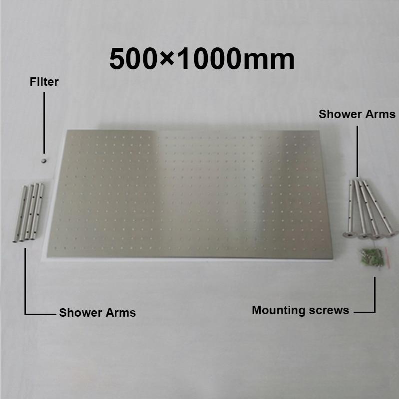 Massimo - Luxury LED Rainfall Ceiling Shower Head - Nordic Side - 01-23, modern-pieces