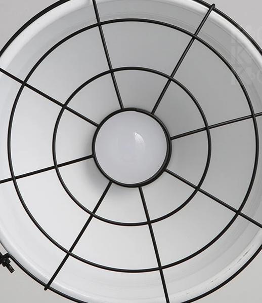 White Industrial Vintage Pendant Light - Nordic Side - 