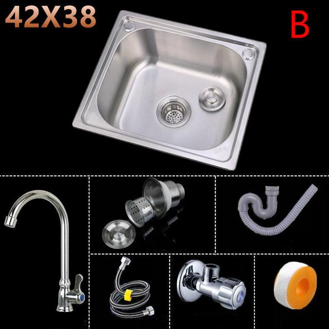 Matteo - Single Thick Stainless Steel Basin Kitchen Sink - Nordic Side - 03-18, modern-pieces