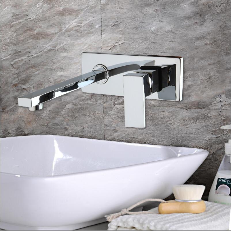 Laney - Wall Mounted Brass Nozzle Bathroom Faucet - Nordic Side - 03-27, feed-cl0-over-80-dollars, modern-pieces