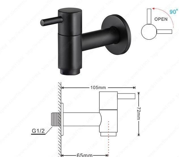 Linus - Chrome Wall Mounted Bathroom Faucet - Nordic Side - 03-27, modern-pieces
