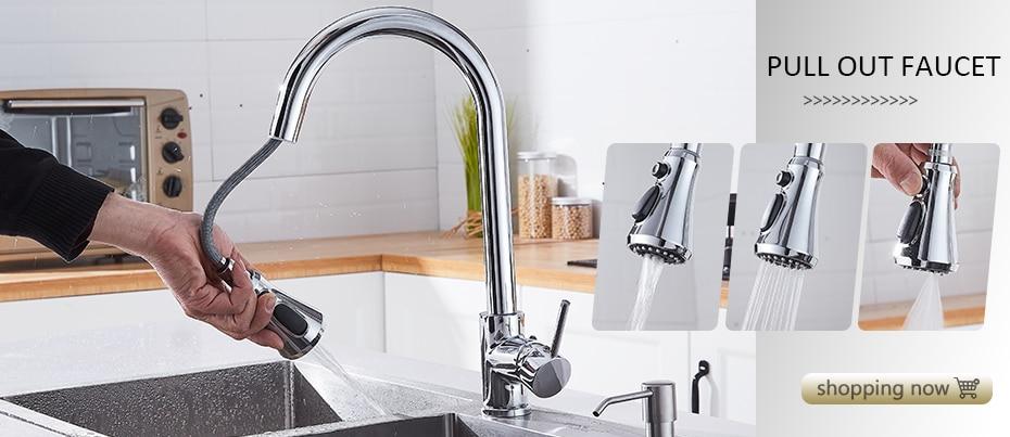 Berta - Pull Out Chrome Finish Bathroom Sink Faucet - Nordic Side - 03-21