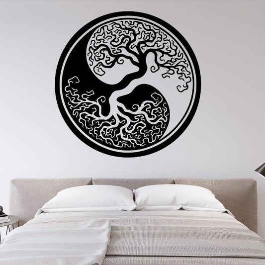 Tree Of Life - Yin & Yang Wall Decal - Nordic Side - decal, tree of life