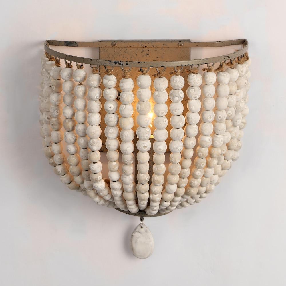 Maya wooden beads wall lamp - Nordic Side - 