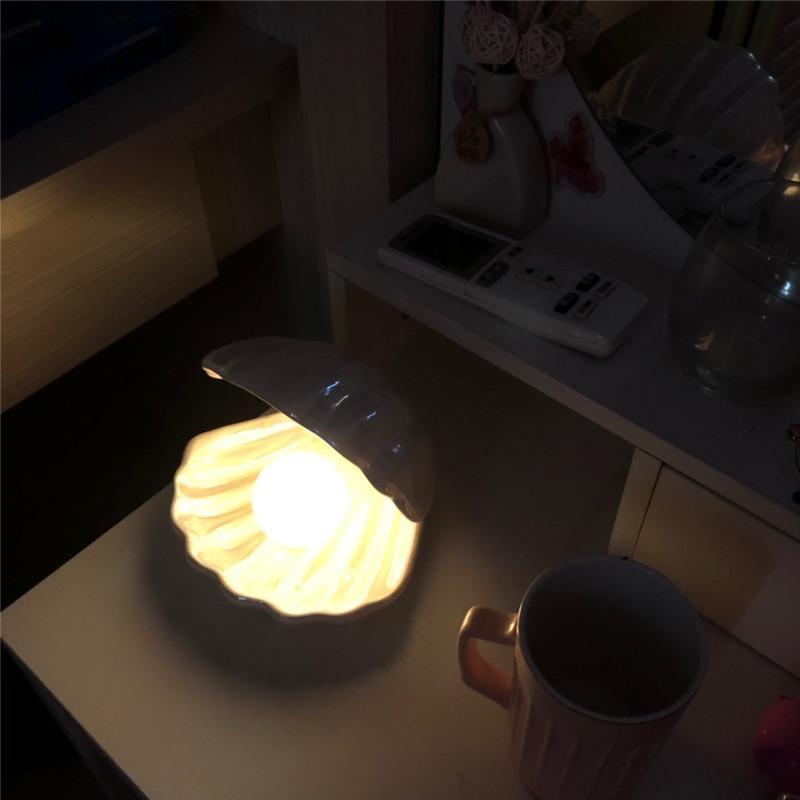 Sirenita - Pearl & Shell Desk Lamp - Nordic Side - 05-12, modern-lighting, modern-pieces