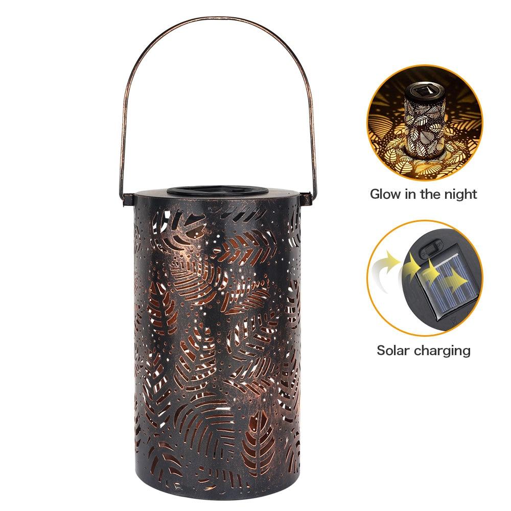 Mateo - Leaf Pattern Shadow Cast Lantern - Nordic Side - 06-23