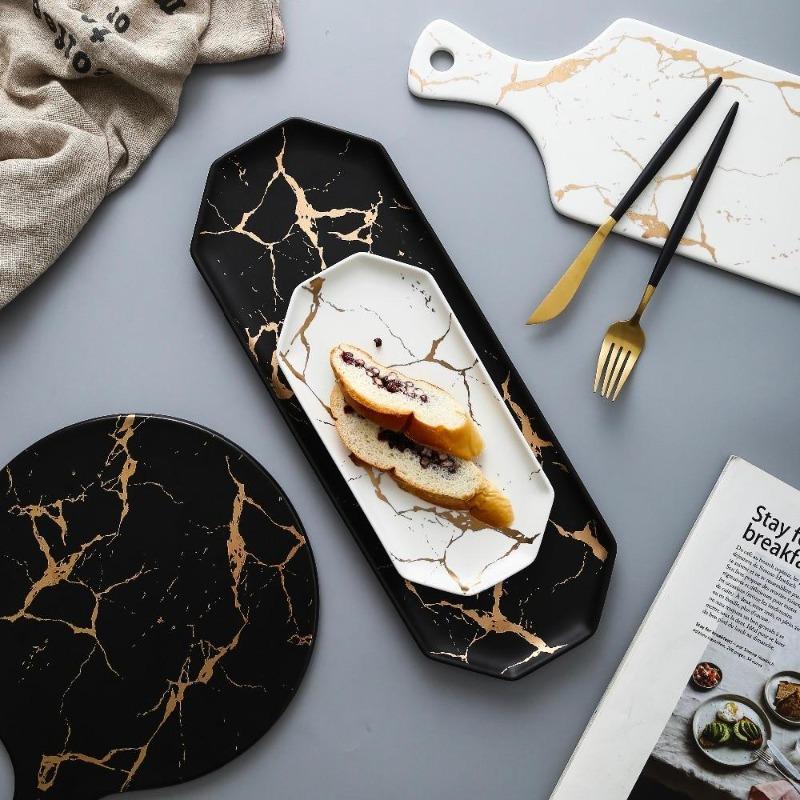 Marble Ceramic Serving Tray