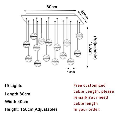 Yoogee Staircase Chandelier - Nordic Side - 