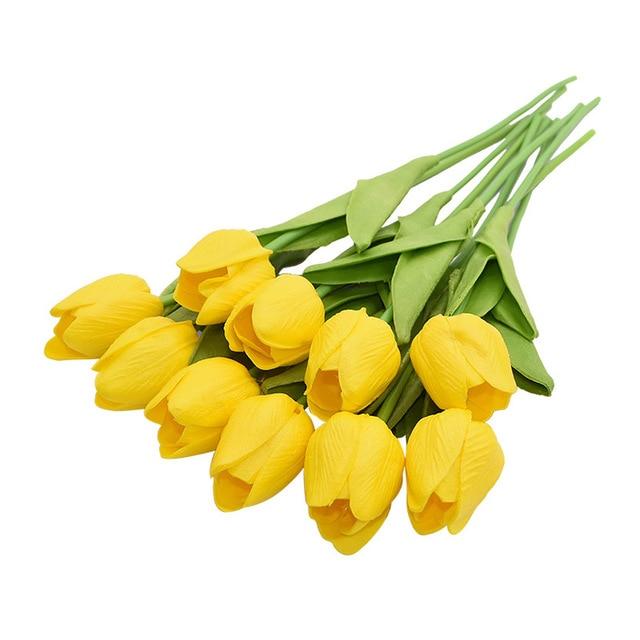Faux Tulip Flowe Bouquet (10 Flowers)