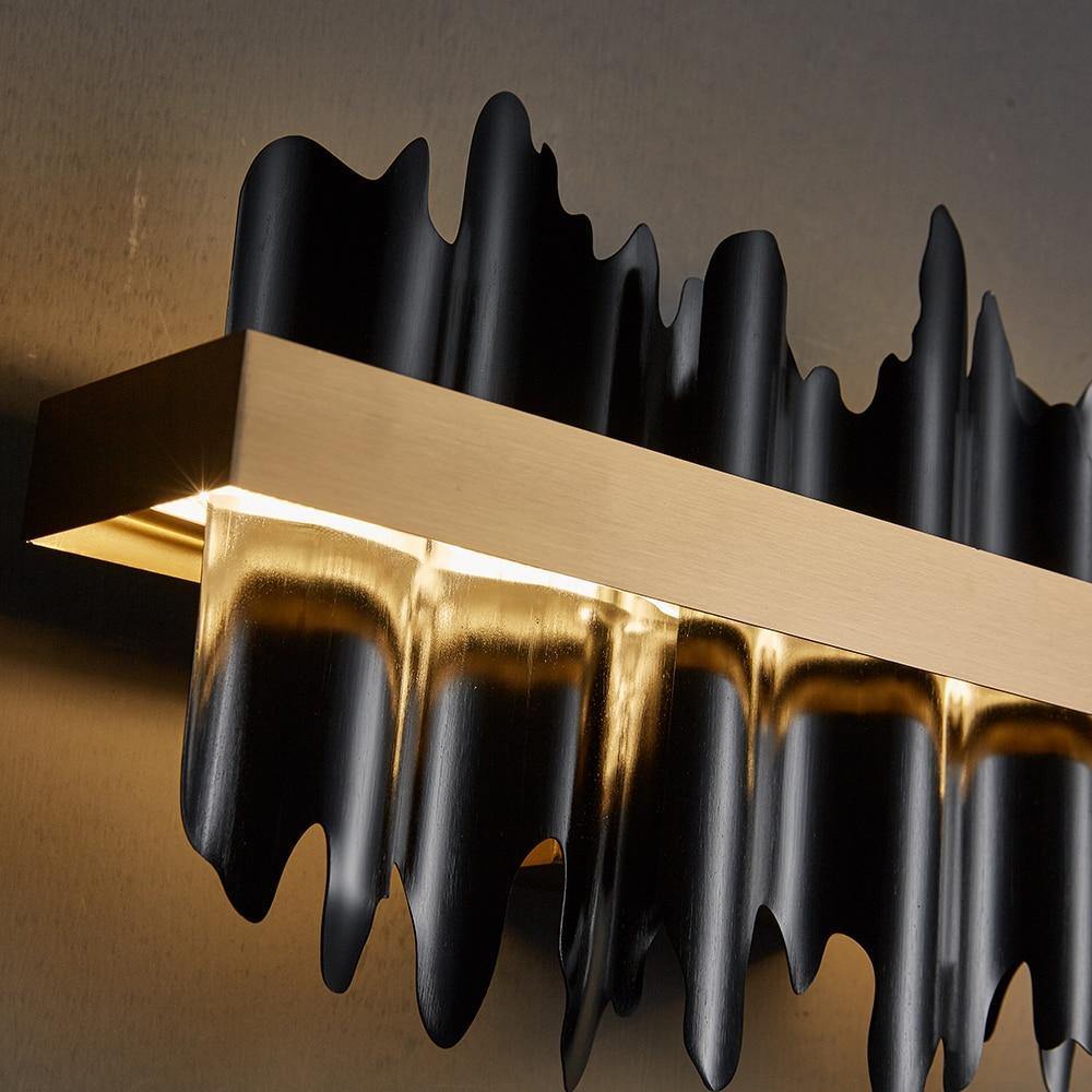 Black Dragons Glass Wall Lamp - Nordic Side - black, crystal, walllamp