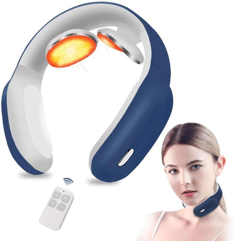 Smart Neck Massager for Instant Pain Relief, Cordless - Nordic Side - Acupuncture, Adjustable and flexible Improves posture, Allergy free, Blood circulation, Cervical pain reliever, Charged m