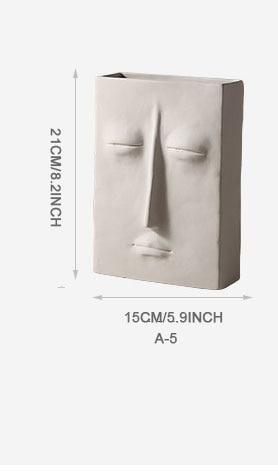 Lightweight Face Shaped Ceramic Vase