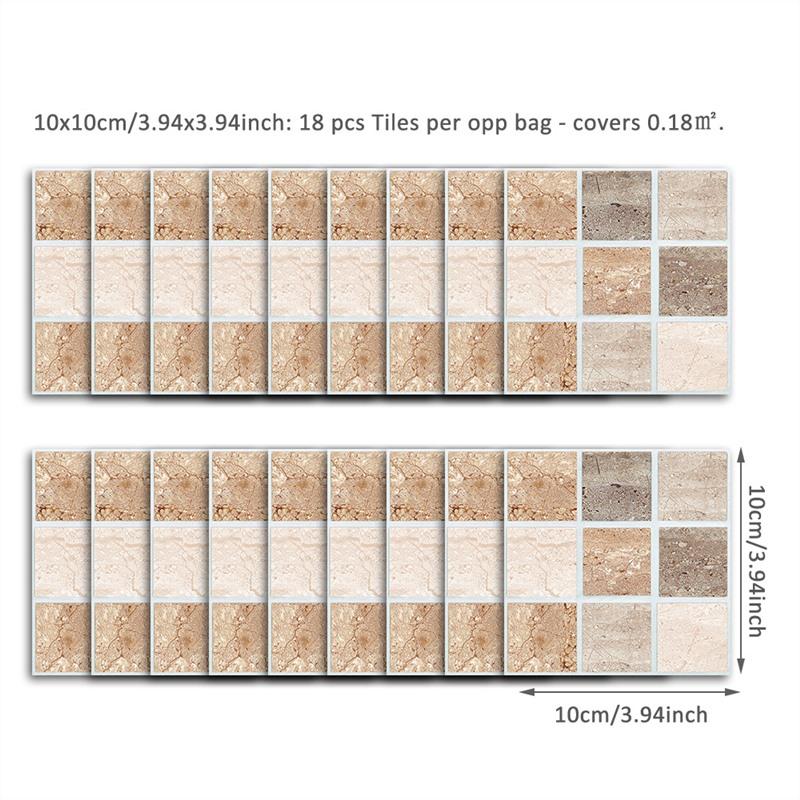 Mosaic Style Self Adhesive Wall Decor - Nordic Side - 06-23