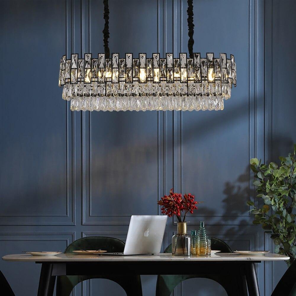 Mimis' Roundup - Nordic Side - black, chandelier, crystal, pendant