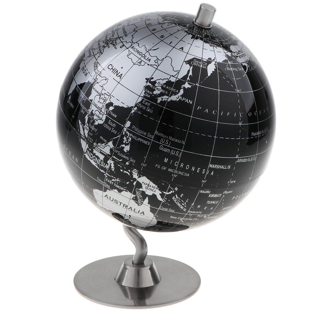 Decorative Tilted Metallic Globe - Nordic Side - globe