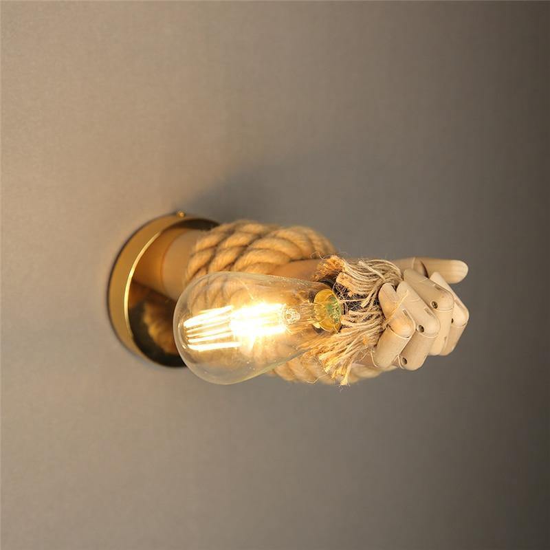 Hand & Rope Wall Light - Nordic Side - hand, light, rope