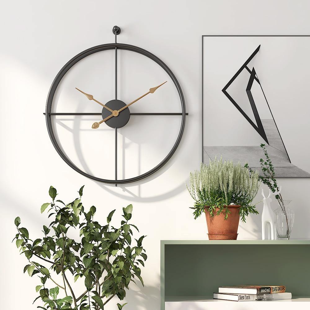 Contemporary Metal Wall Clock - Nordic Side - clock, contemporary, metal