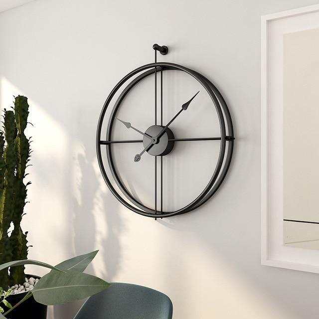 Contemporary Metal Wall Clock - Nordic Side - clock, contemporary, metal